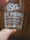 Old Rare Antique 1900s Singer Whiskey Kansas City Pre Pro Advertising Shot Glass
