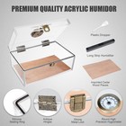 Scotte Acrylic Cigar Humidor Jar case box With 1 Count  pack Of 1   Clear-1 