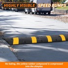 2 Pcs 6ft Rubber Speed Bump Hump 2 Channel Heavy Duty Driveway Garage Speed Bump