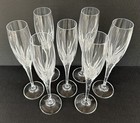 Mikasa Flame D amore Crystal Champagne Flutes Glasses 10 3 4  Set Of 7