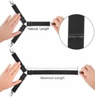 4-pack Bed Sheet Holder Straps     Adjustable Triangle Mattress Clips   Grippers