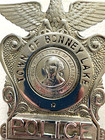Obsolete Town Of Bonney Lake Wa  Police  Hat Badge C 1960s