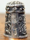 Vtg Hallmarked Sterling  925 Art Nouveau Angel goddess Sewing Thimble 9 5 Grams