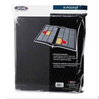 Bcw Z-folio 9 Pocket Card Toploader Black Lx Leatherette Zippered Storage Album