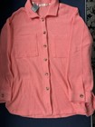 Nwt Oversized Shirt    shacket    In Coral Med Size  But Fits Large  Waffle Knit