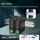 Industrial 60w Poe Injector Gigabit Ieee802 3at 48v Dc 12-48v Din Rail Mount