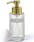 16oz Glass Foaming Soap Dispenser With Golden Rust Proof Pump  Refillable Foa   