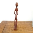 Hand Carved Wooden African Tribal Art Statue Figure Man Playing Drum 10   