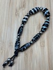 African Trade Beads Antique Venetian Black Feathers Rare