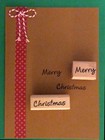 Christmas  Rubber Stamp  Wood Mounted
