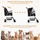 4-wheeled Pet Stroller For Cats   Dogs Foldable Travel Carrier With 360-degree      