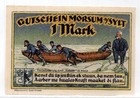 1921 Germany Morsum Notgeld 1 Mark Note  4088 