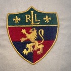 Ralph Lauren Home Linen Embroidered Crest Throw Pillow Khaki Color 18x18