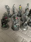Danbury Mint Fantasy Of The Crystal Pewter   Swarovski Chess Set 30pcs