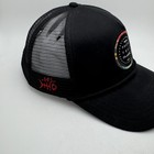 Bora Bora South Seas Islander Hat Cap Snap Back Black Mesh Trucker Patch Mens