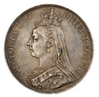 Great Britain  1887 Victoria Crown  Pcgs Au 58  173 500 Mintage 
