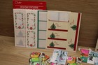 Large Lot Christmas Gift Tags Stickers Seals Trees Snowman Vtg 