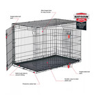 New W  Kong Ultra-strong Double Door Wire Dog Crate 48 In Xl W  Divider Panel