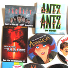 26 Vtg Pinbacks Buttons Movies On Video Antz Sopranos Mission To Mars Star Wars