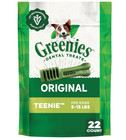 22ct Greenies Natural Dog Dental Treats Freshens Breath Cleans Teeth Teenie Size