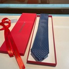 Nwt Ferragamo Silk Tie Luxury Business Formal Gift For Men Office 