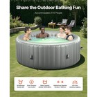 Inflatable Hot Tub 4-6 Person Capacity 81 9 X 26in 130 Air Jets W headrest Spa