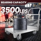 Platform Truck Cart With Cage 3500lb Heavy Duty Push Cart Dolly For Grocery