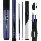 Glass Fiber Pool Cue Stick With Case Combo Set  12 5mm Professional Pool Blue1