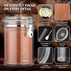 Acrylic Cigar Humidor Jar With Humidifier   Hygrometer  Hold About 18 Cigars New