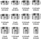 Round Cookie Biscuit Cutter Set 12 Pieces Graduated Circle Pastry Cutters 18 8
