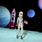 Barbie Miss Astronaut Doll Collectible With Silver Suit  Space Boots   Helmet Ac