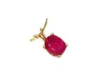 Antique 19thc 4  ct Celanese Ruby   14ktgf Pendant  Medieval Shaman Divine Future