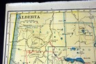 1921 Antique Original 13  Map North America Canada Alberta Clearwater