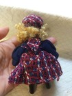 Vtg Dollhouse Miniature Porcelain Girl Doll Moveable Arms  Legs    Head 