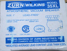 Zurn Wilkins 1-35xl Atmospheric Vacuum Breaker 1 