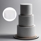White Round Foam Cake Dummy 4x8  Dummy Cake For Party Crafts Display