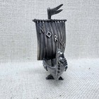 Vintage Norge Viking Longship Metal Figurine Pewter Tone Dragon Boat Decor