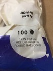 100 Bright White 12  Latex Balloons Helium Quality Party Mate Usa Wedding Decor