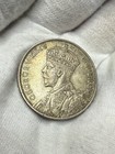 1934 Mauritius 1 Rupee Silver  High Grade  Beautiful Toning  J85