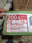 Square D  Homeline 200 Amp 8 Spaces 16 Circuit Outdoor Main Breaker Surface Main