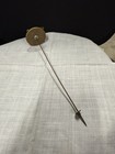 Antique-style Hatpin  or Stickpin  Gold Tone With Rhinestones