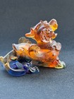 Chinese Colored Glaze Carved Exquisite Dragon Statue Loong Bottle Art Gift