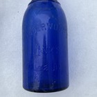 Antique Cobalt Blue John Underwood   Co  32oz Master Ink Bottle Early 20th C