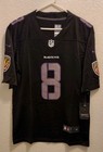 Men s Baltimore Ravens Lamar Jackson Black  8 Stitched Jersey Sz Small Nwt