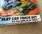 Hot Wheels Track Set Slot Car 9 3 Feet Scale Speed 450 Mph 2 Turbo Boosters