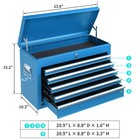 5-drawer Portable Tool Chest Steel Box Cabinet Lockable Mechanic Blue 330lbs