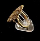 Antiqued Beautiful Bohemian Art Deco Design 18k Gold Electroplate Ring -3 Sizes