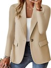 Women s Blazer Jacket Long Sleeve Button Front Lapel Office Work Casual Coat