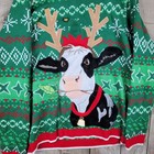 Holiday Time Sweater Men   s 2xl Christmas Cow Ugly Christmas Sweater