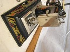 Vintage Tole Painted Germany Toy Sewing Machine Casige Gresch 1470 British Zone